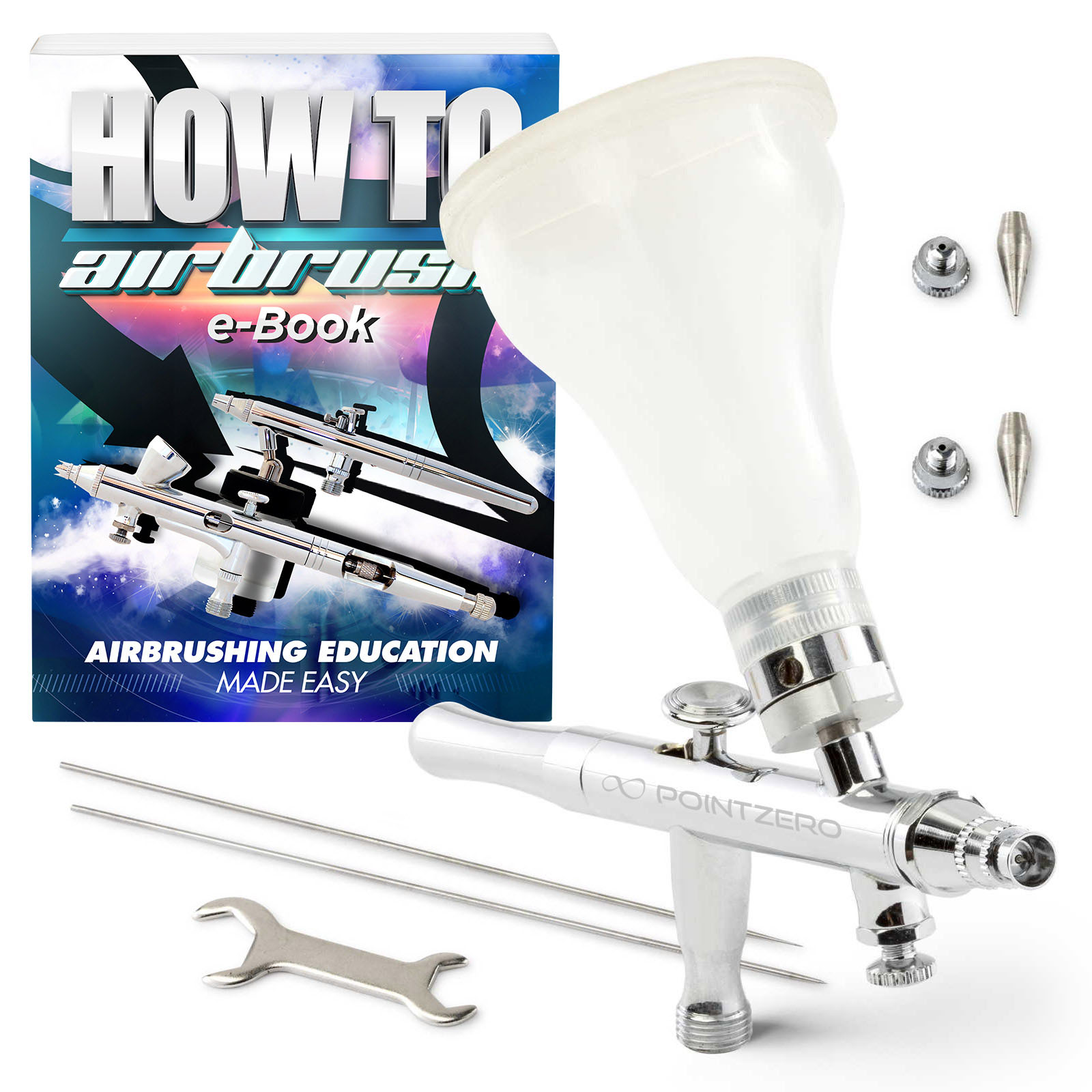 PointZero DualAction 4Color Changing Airbrush Set w/ MAC Valve 3