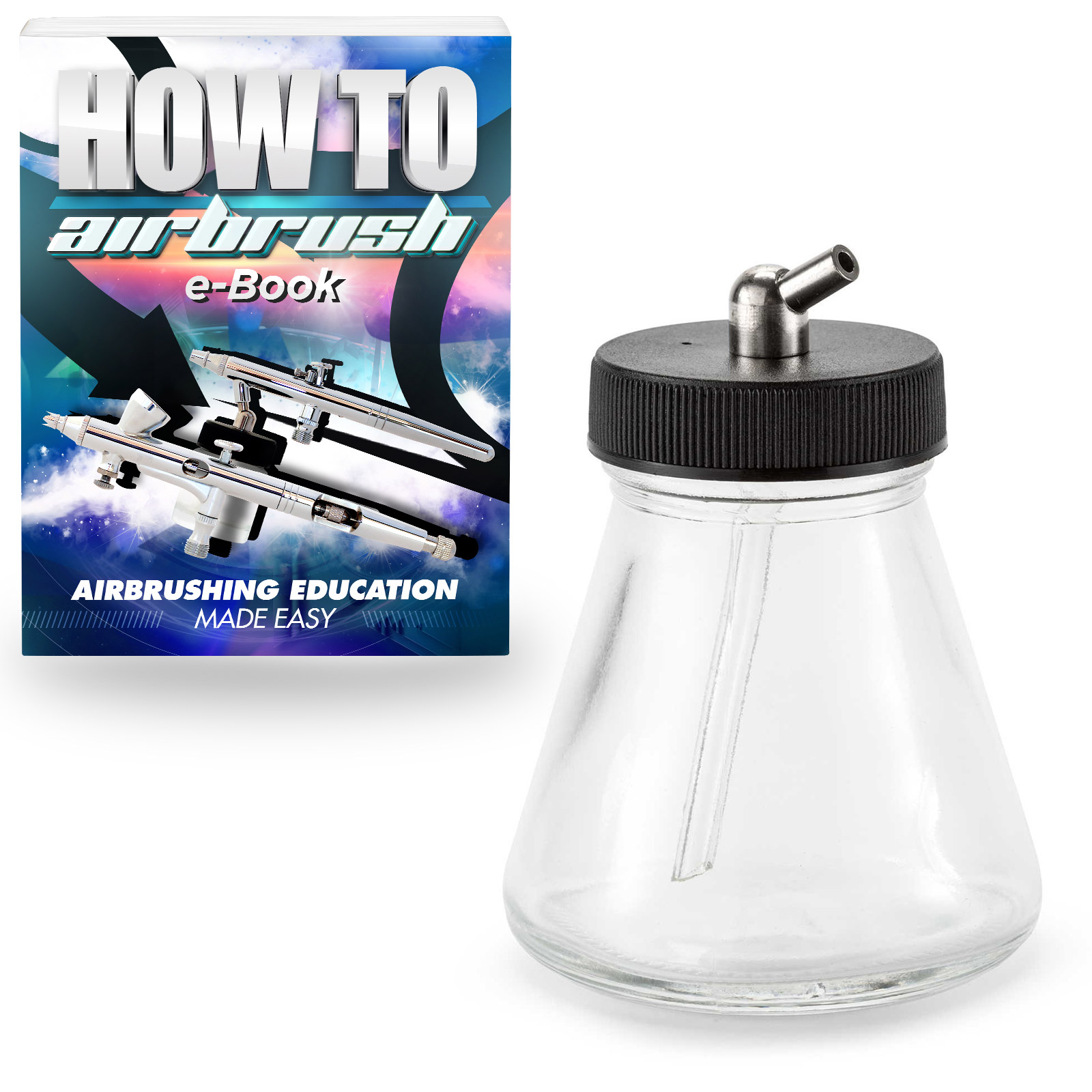 PointZero Airbrush Airbrush Paint Bottle / Color Jar 80cc Glass Point