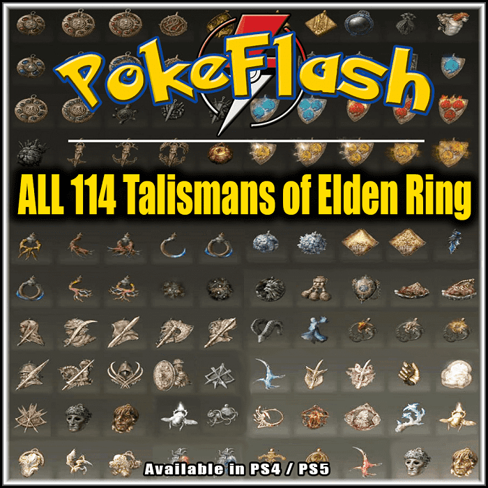 Elden Ring All 114 Talismans PS4 / PS5 PokeFlash