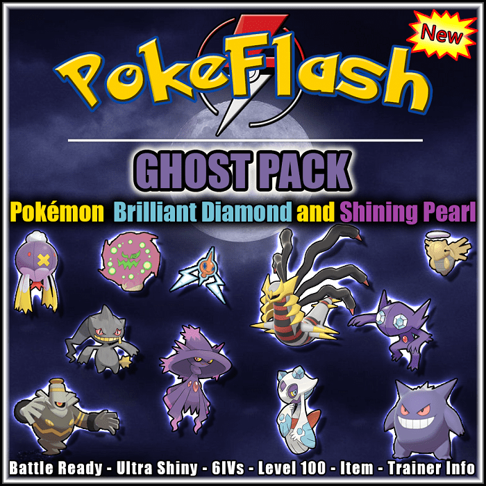 Type Pack (GHOST) All 18 Pokémon available in Brilliant Diamond and