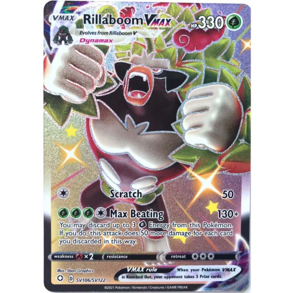 Køb Shiny Rillaboom Vmax SV106/SV122 Sword & Shield Shining Fates