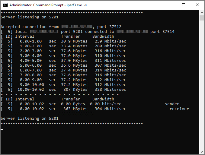 Simple Network Throughput Testing Polar Clouds