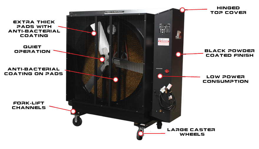 48” PolarCool™ Fan Evaporative Cooling Swamp Coolers PolarCool™