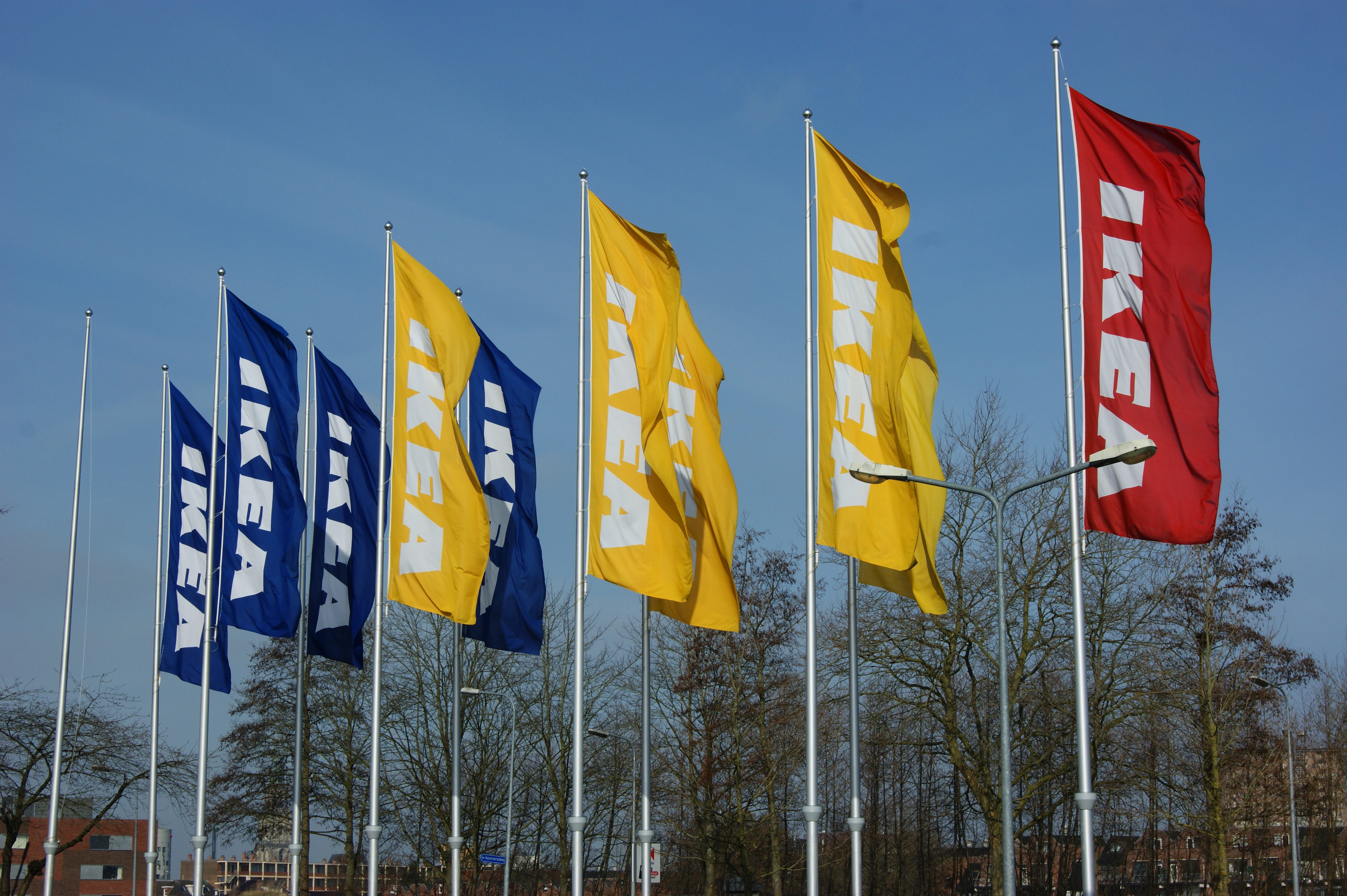 Largest IKEA in The Netherlands illuminated PoleLed Flagpole
