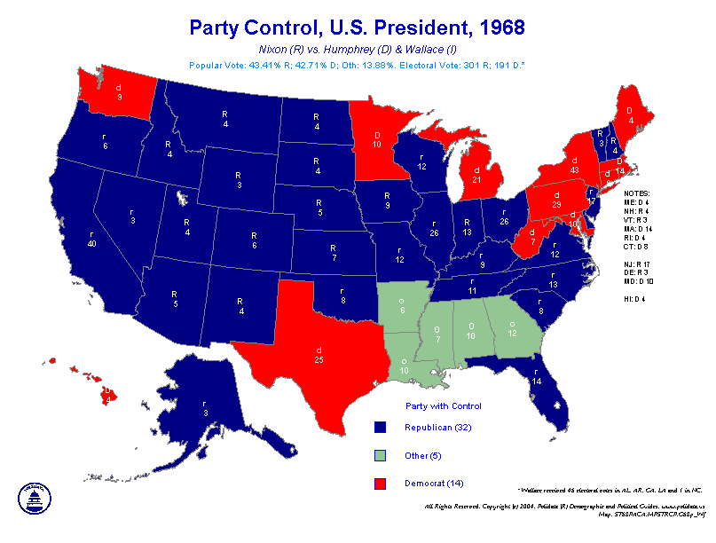 1968 Presidential Election Interactive Map 270toWin