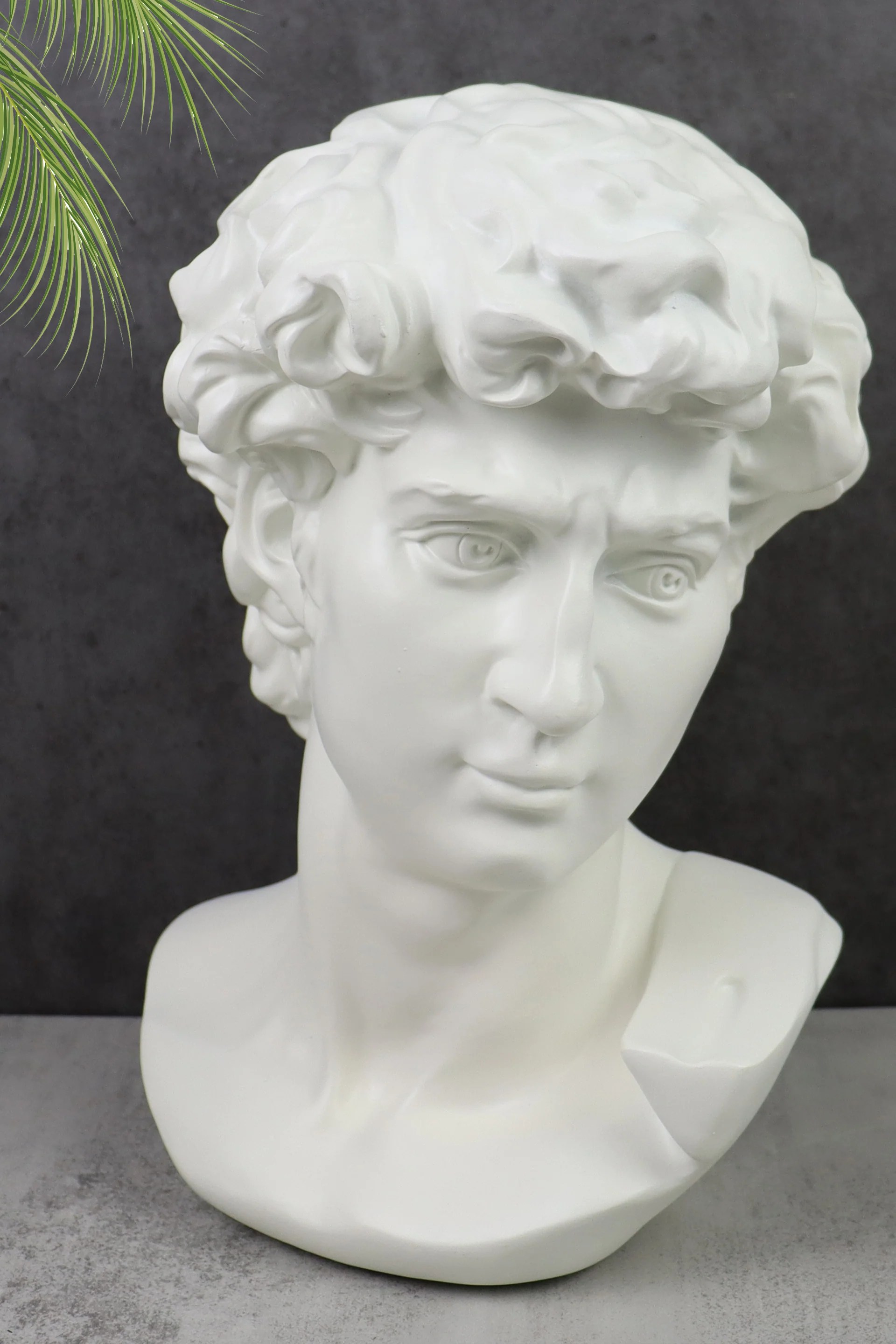 Classic Greek Michelangelo David Bust Statue Replica Sculpture Figurin
