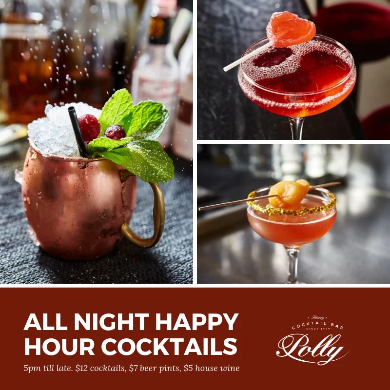 All Our Events in Fitzroy What's On At Polly Cocktail Bar