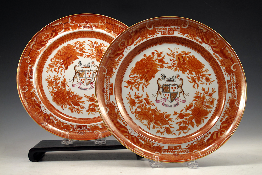 Orange Fitzhugh Armorial The Arms of Seton 4797 Polly Latham Asian Art