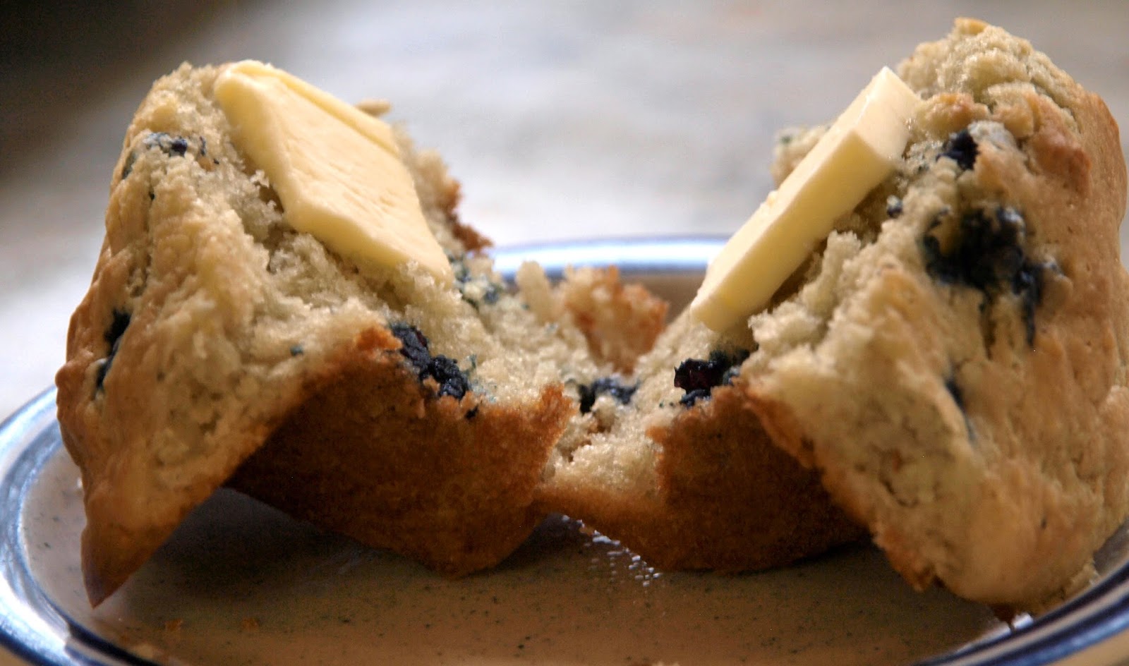 Muffin with Butter Polly's Pancake Parlor