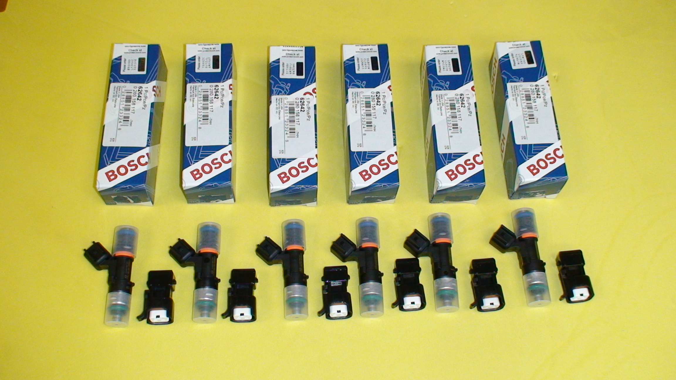 6 NEW Bosch EV14 52lb 550cc 52 fuel injectors 2.7TT turbo Audi B5 S4