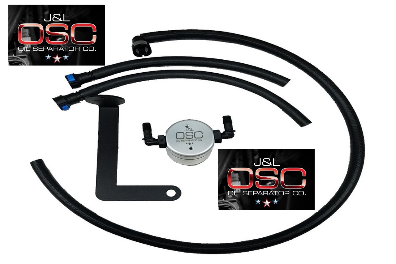 J&L / JLT silver PS oil separator catch can 201015 Camaro SS 6.2 V8