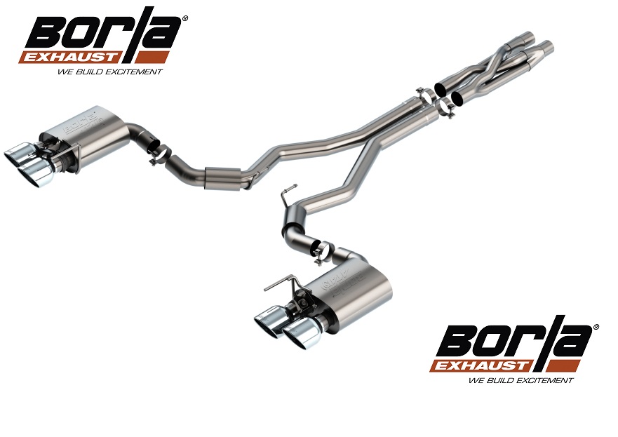 Borla ATAK SS catback exhaust system / chrome tips for 20202022 Shelby