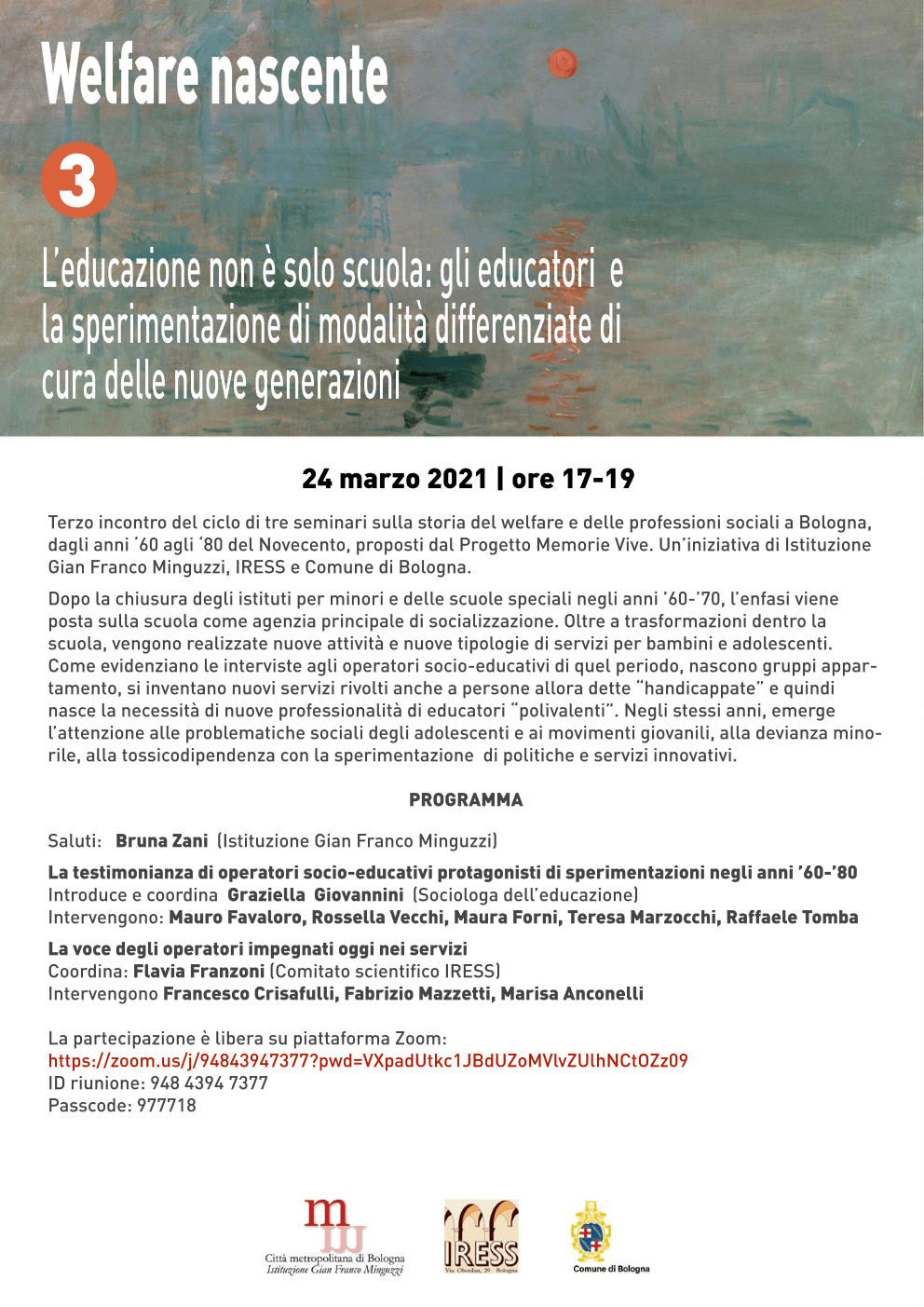 Per Una Storia Dei Servizi Sociali A Bologna. Terzo Incontro Del Ciclo Welfare Nascente: “L'educazione Non È Solo Scuola, Gli Educatori E La Sperimentazione Di Modalità Differenziate Di Cura Delle Nuove Generazioni”, 1403_x_992_png