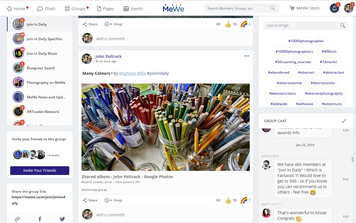 Join In Daily MeWe Groups 1
