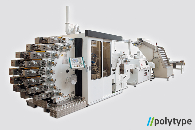 Polytype dry offset printing machine model BDM301 Polymeracle Pty. Ltd.