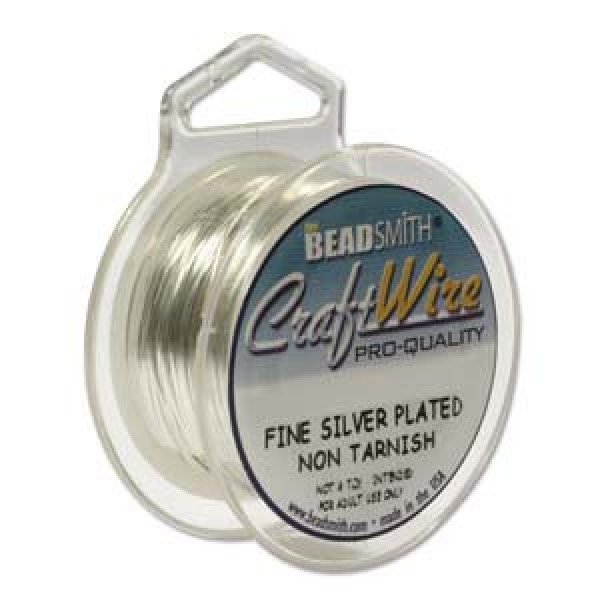 24ga Beadsmith Wire Elements Craft Wire Silver 10yd BEADSMITH CRAFT