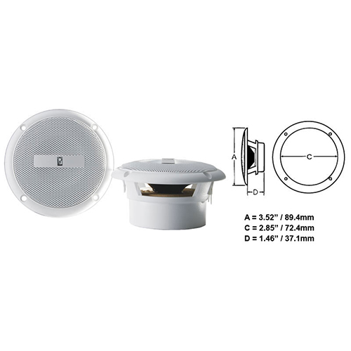 MA3013W Round Flush Mount Component Speaker PolyPlanar, LLC
