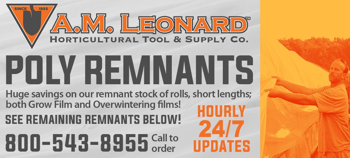 Poly Greenhouse Film Sale Grow Film & Overwinter Film Remnants A.M