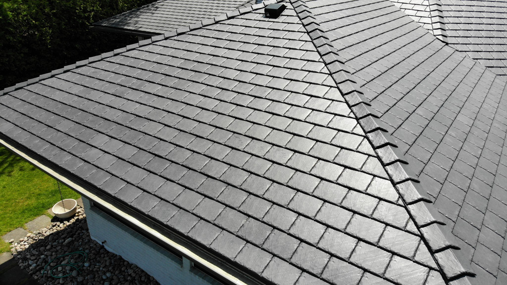 POLYSAND Synthetic Slate roofing tile.
