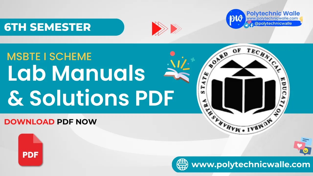 6th SEM MSBTE Lab Manual with Answer PDF [2024] Polytechnic Walle