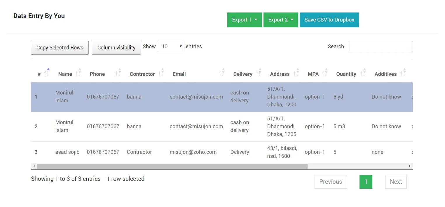 How To Do ExcelLike Row Selection in jQuery DataTable?