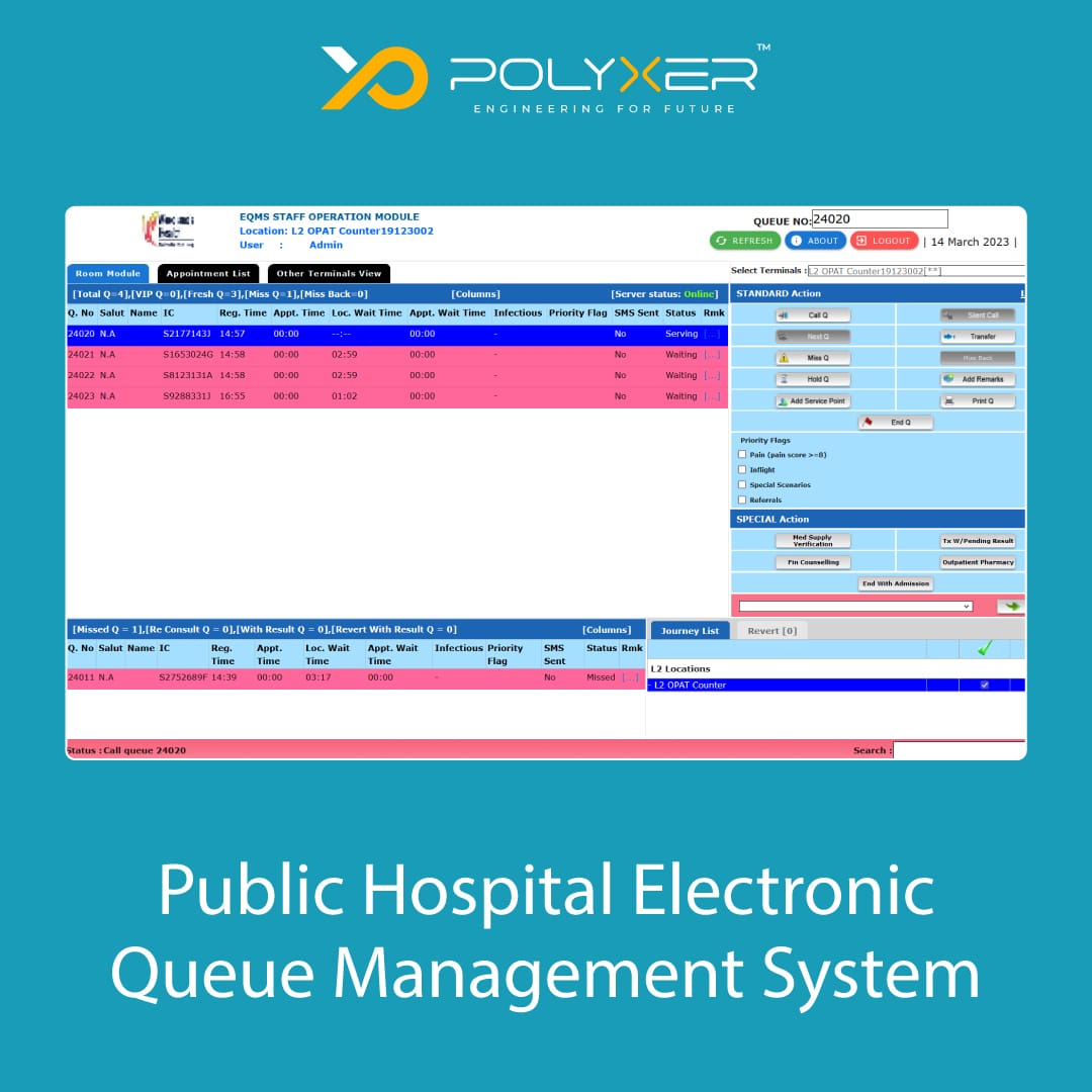 Public Hospital Electronic Queue Management System Polyxer