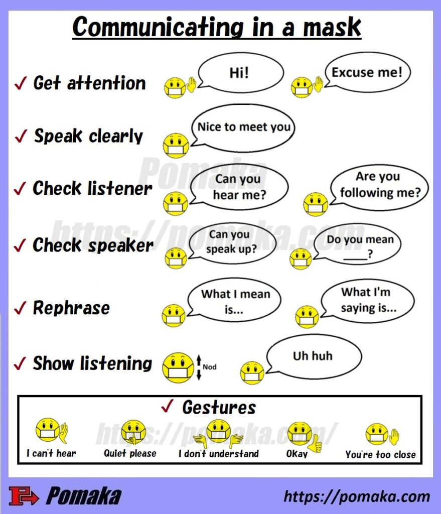Five tips for speaking English while wearing a mask Pomaka English