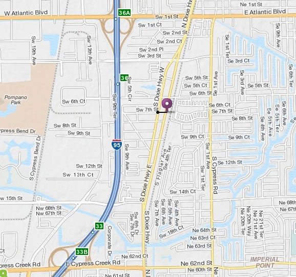 Map & directions to Pompano Paint & Body