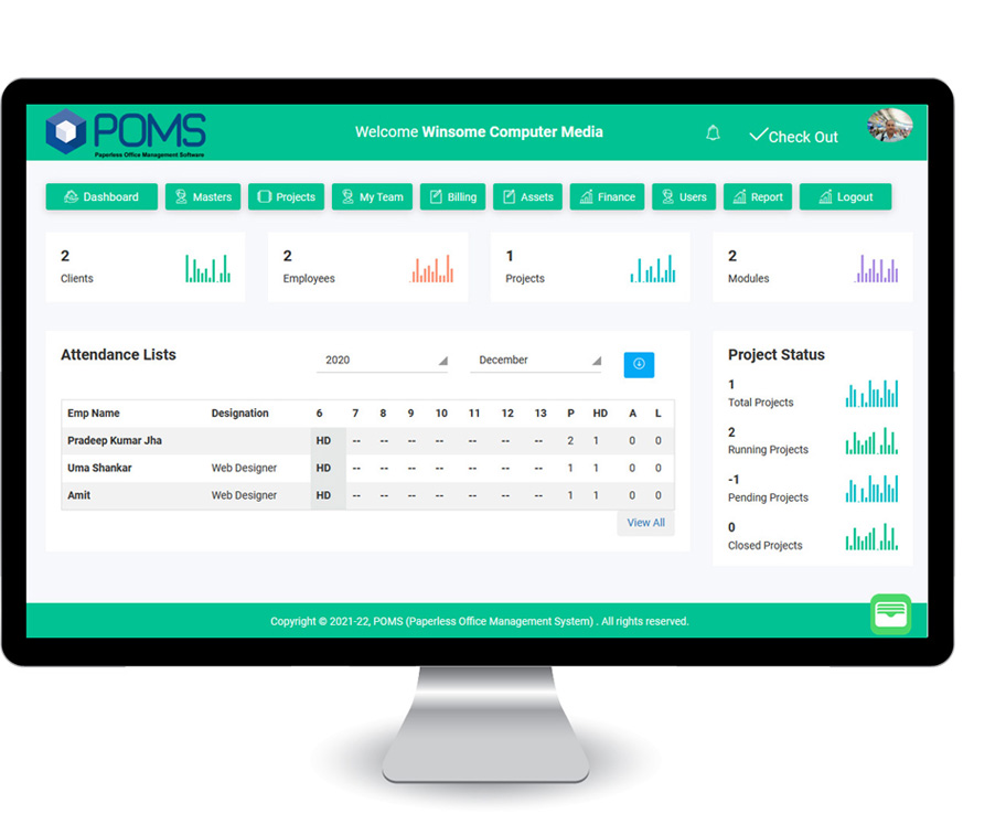 POMS Paperless Office Management Software