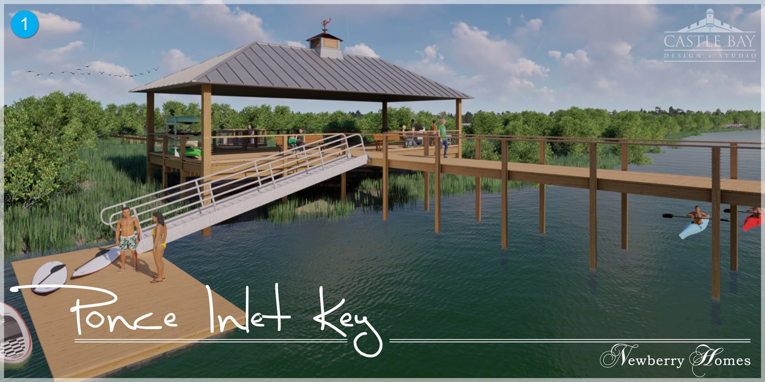 Boardwalk and Dock Renderings Ponce Inlet Key