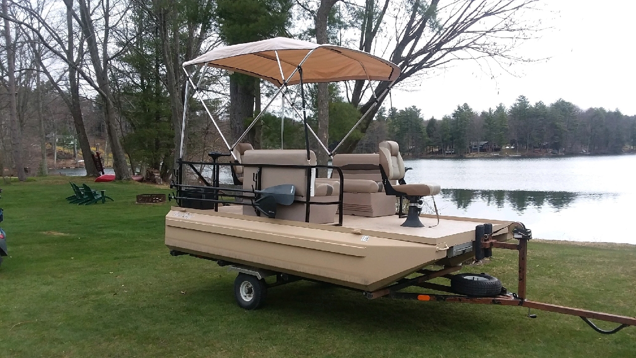 Pond Craft Mini Pontoon boats are customized, hand built, small fishing