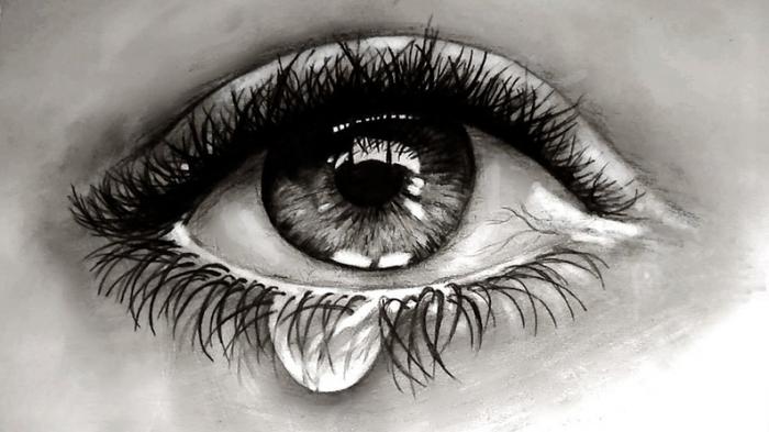 Mewarnai Gambar Sketsa Mata Menangis Terbaru Kataucap