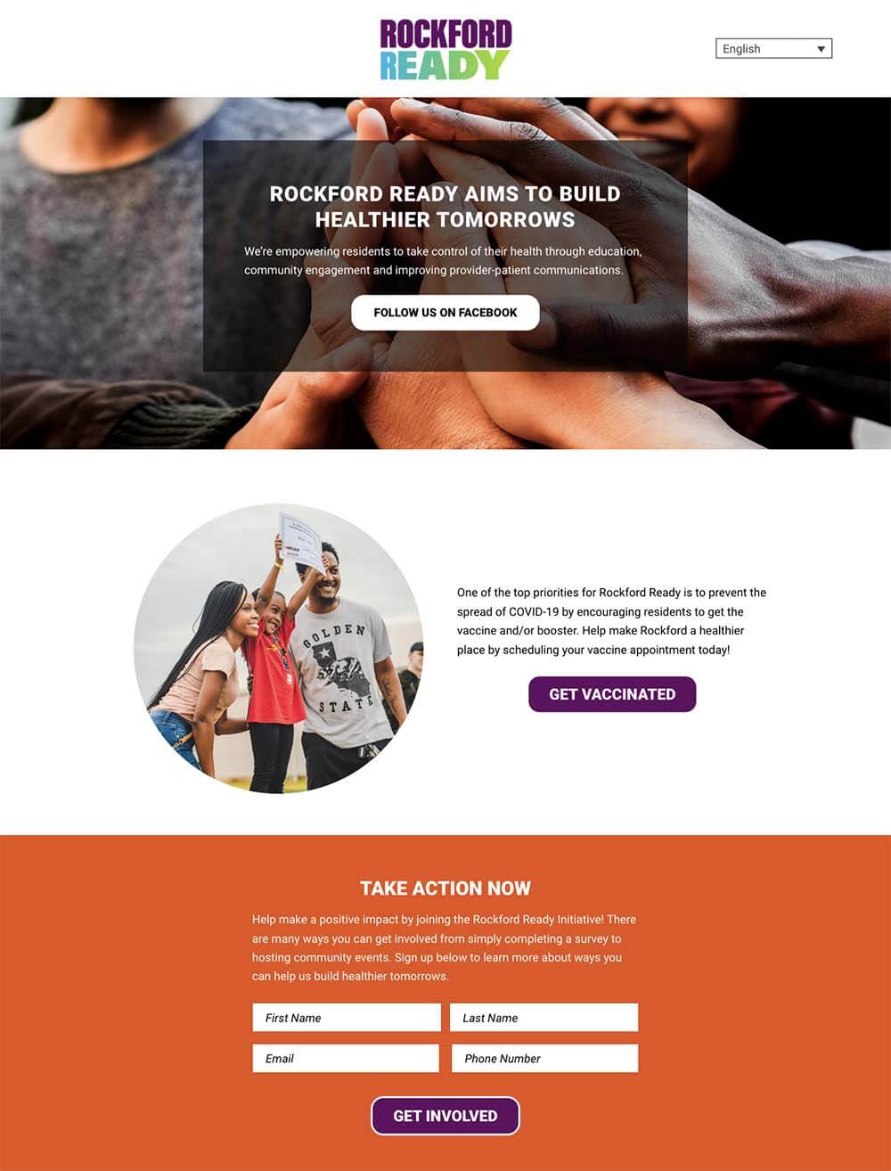 Rockford Ready Splash Page Pongos Interactive