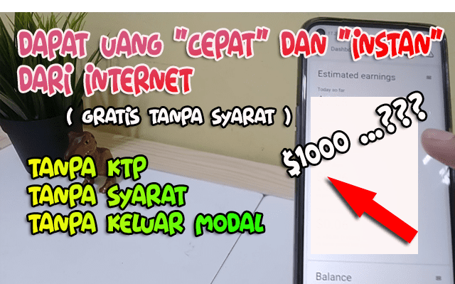 CARA DAPAT UANG INSTAN DARI (GRATIS TANPA SYARAT