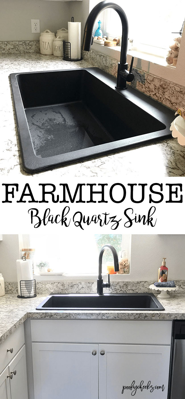 Farmhouse Sink and Faucet Black Sink and Faucet Poofy Cheeks