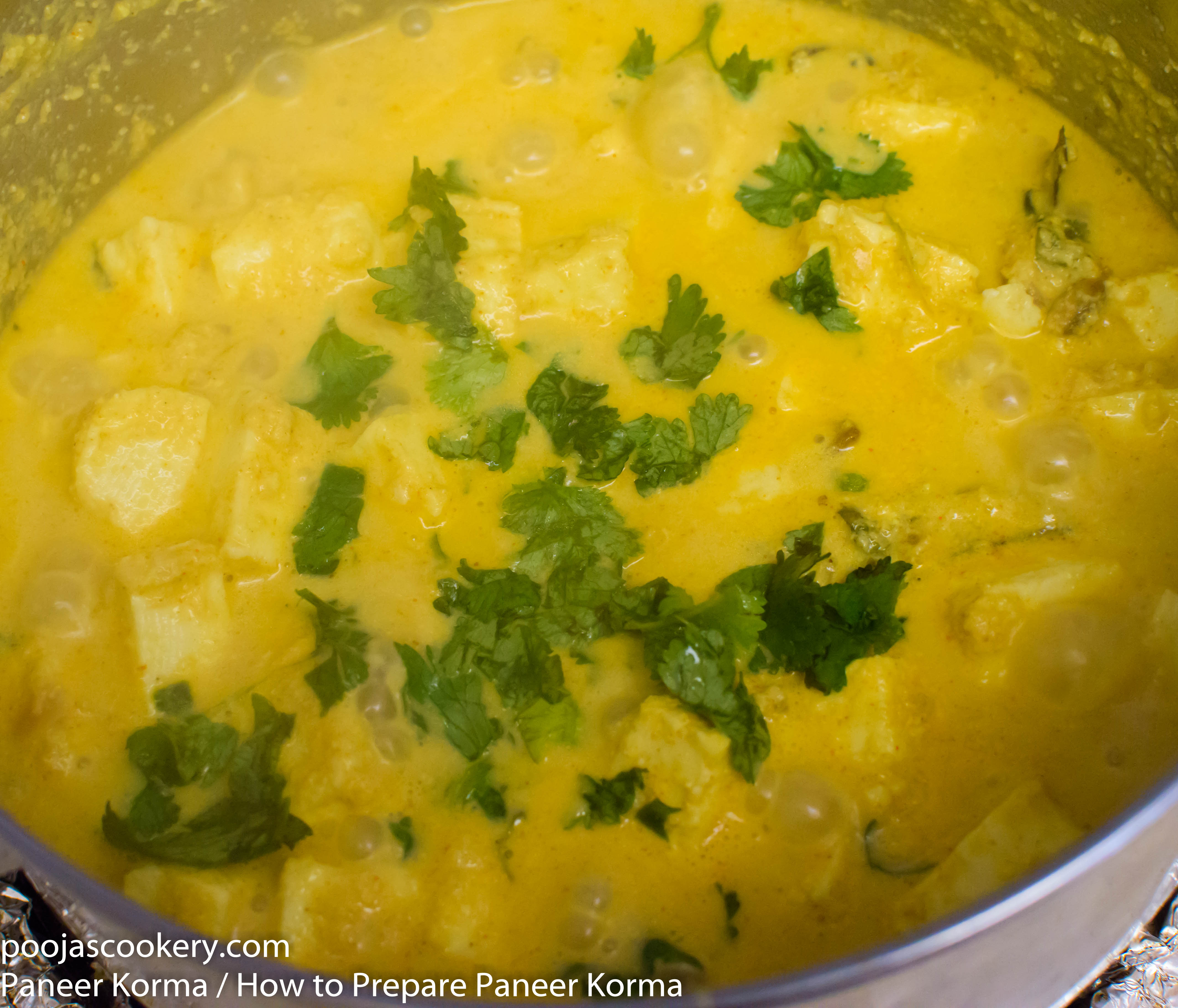 Paneer Korma / How to Prepare Paneer Korma Recipe Pooja's Cookery
