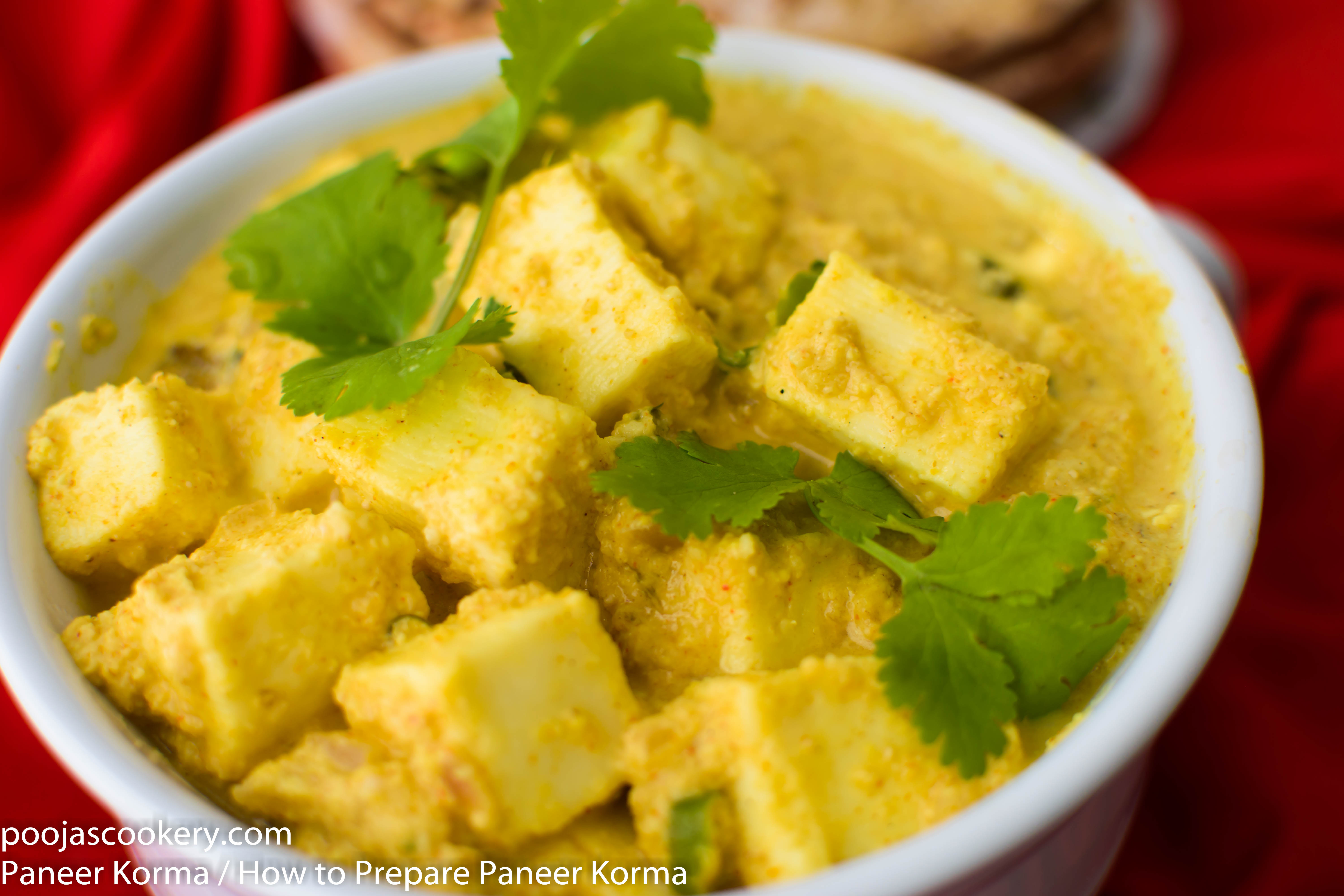 Paneer Korma / How to Prepare Paneer Korma Pooja's Cookery