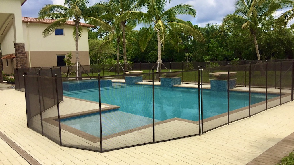Invisaview™ Brown Pool Fence Pool Barrier Pool Fence