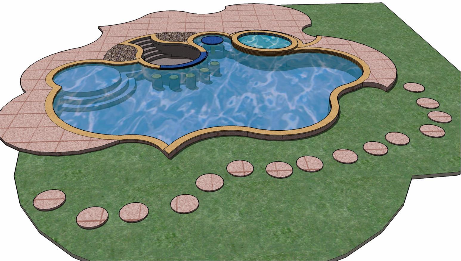Marietta (35′ x 48′) Swimming Pool Plans 599.00