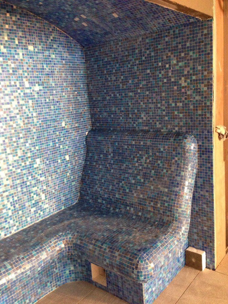 Poolside steam room. Swimming Pool Build