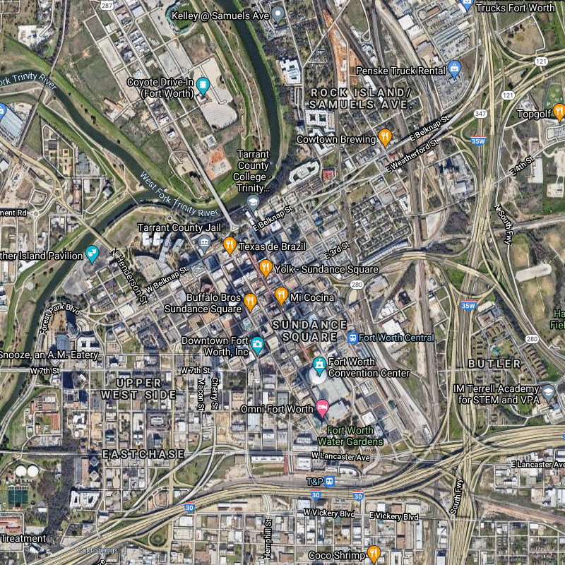 Service Map of our Benbrook & Fort Worth Pool Cleaning Routes