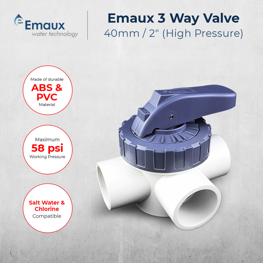 Emaux 40mm 3 Way Valve Pool Equipment Wholesale