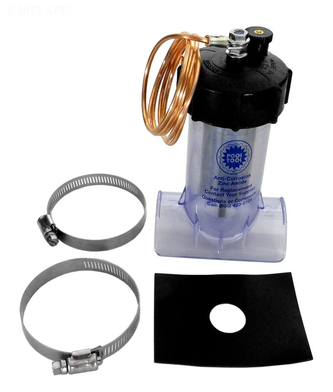 Pool Tool Zinc Anode (antielectrolysis), InLine with clamps for 2