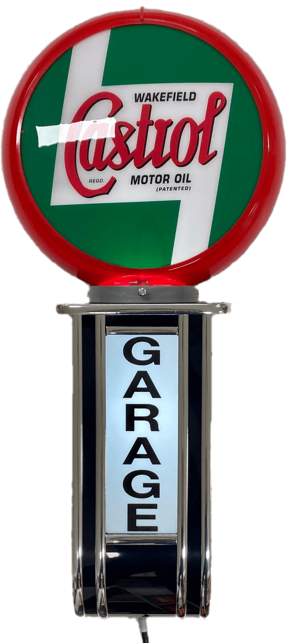 Massive Castrol Motor Oil LED GARAGE Wall Sign Led Bar Lighting Light RED