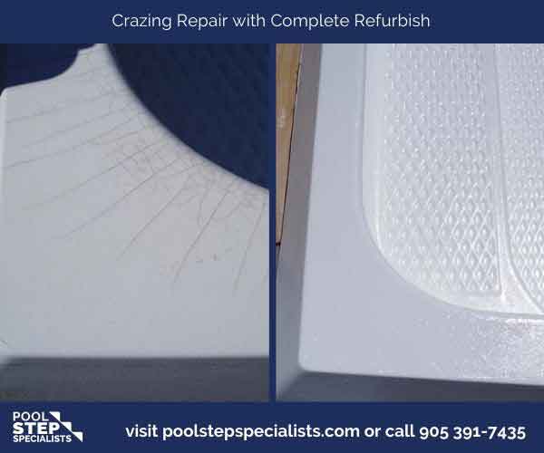 Before and After Pool Step Repairs - Pool Step Specialists