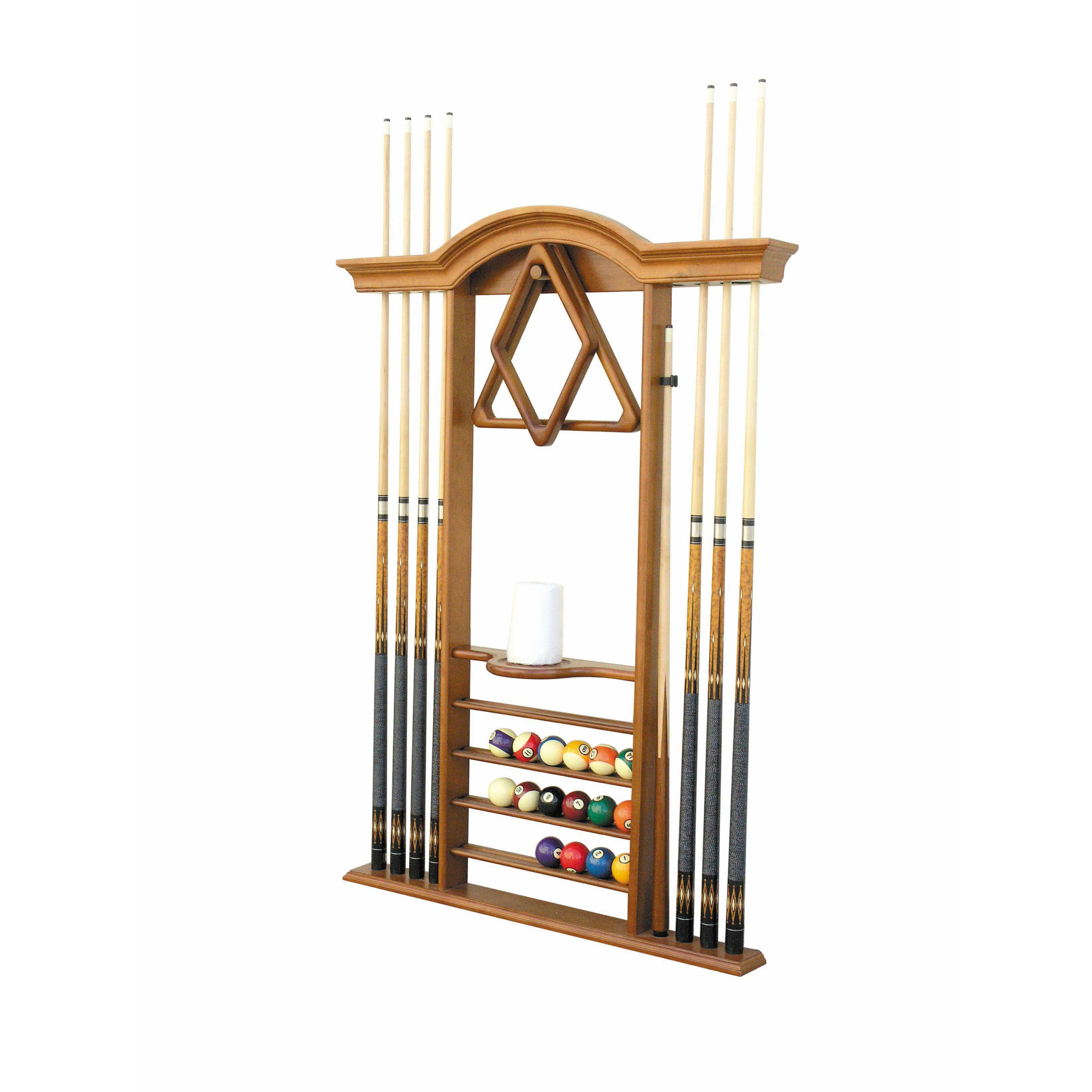 Deluxe 8 Cue Wall Rack Pool Tables R Us