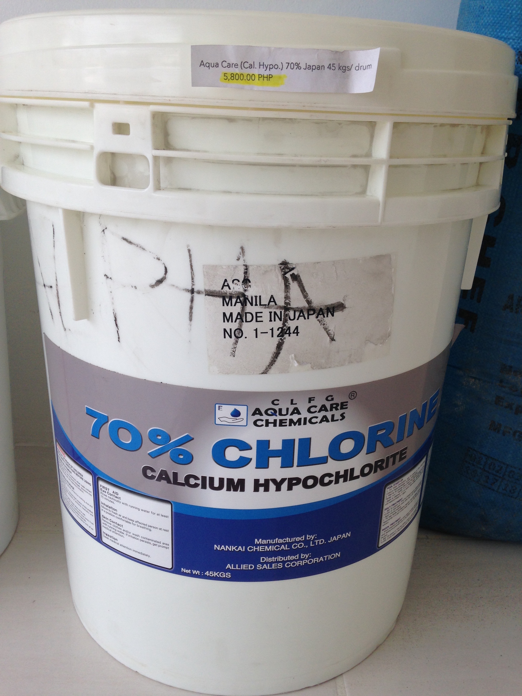 Poolworld Philippines Inc.AQUACARE CHEMICALS, 70 Chlorine Poolworld Philippines Inc.