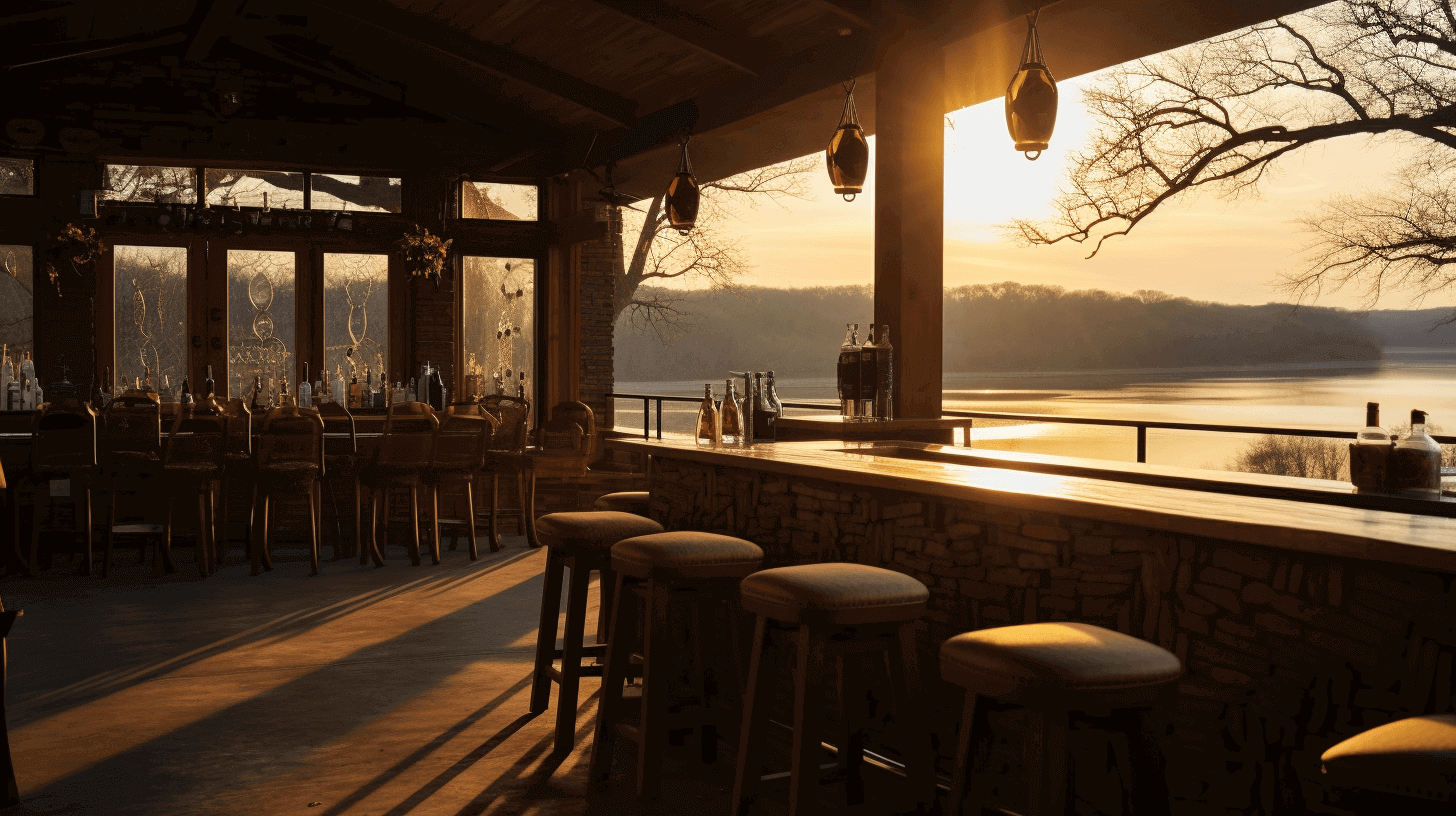 The Red Dog Grill It Has a River View and a Comfortable Commode