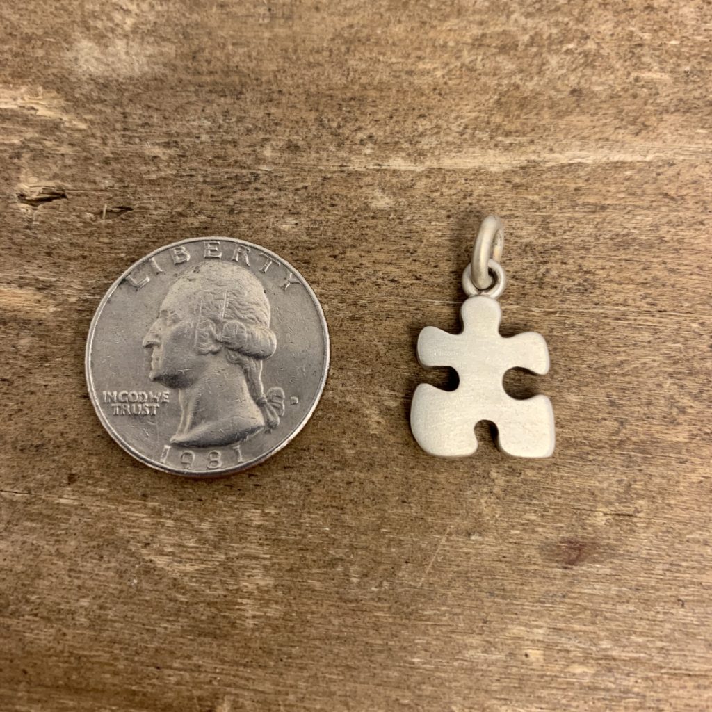 Sterling Silver Puzzle Piece Poor Cat Designs