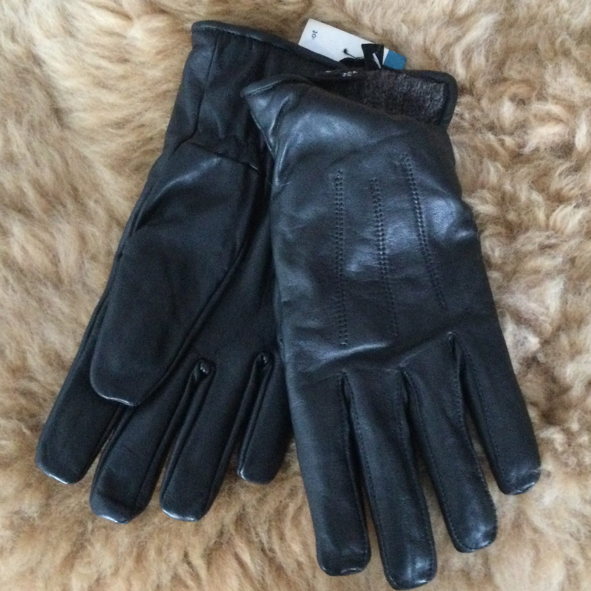 Gloves, leather with alpaca lining Pootcorners Alpacas
